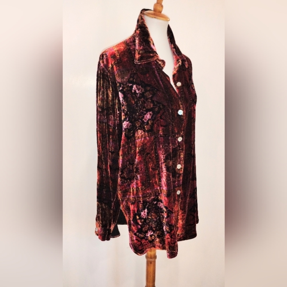 RAYON SILK VELVET SHIRT